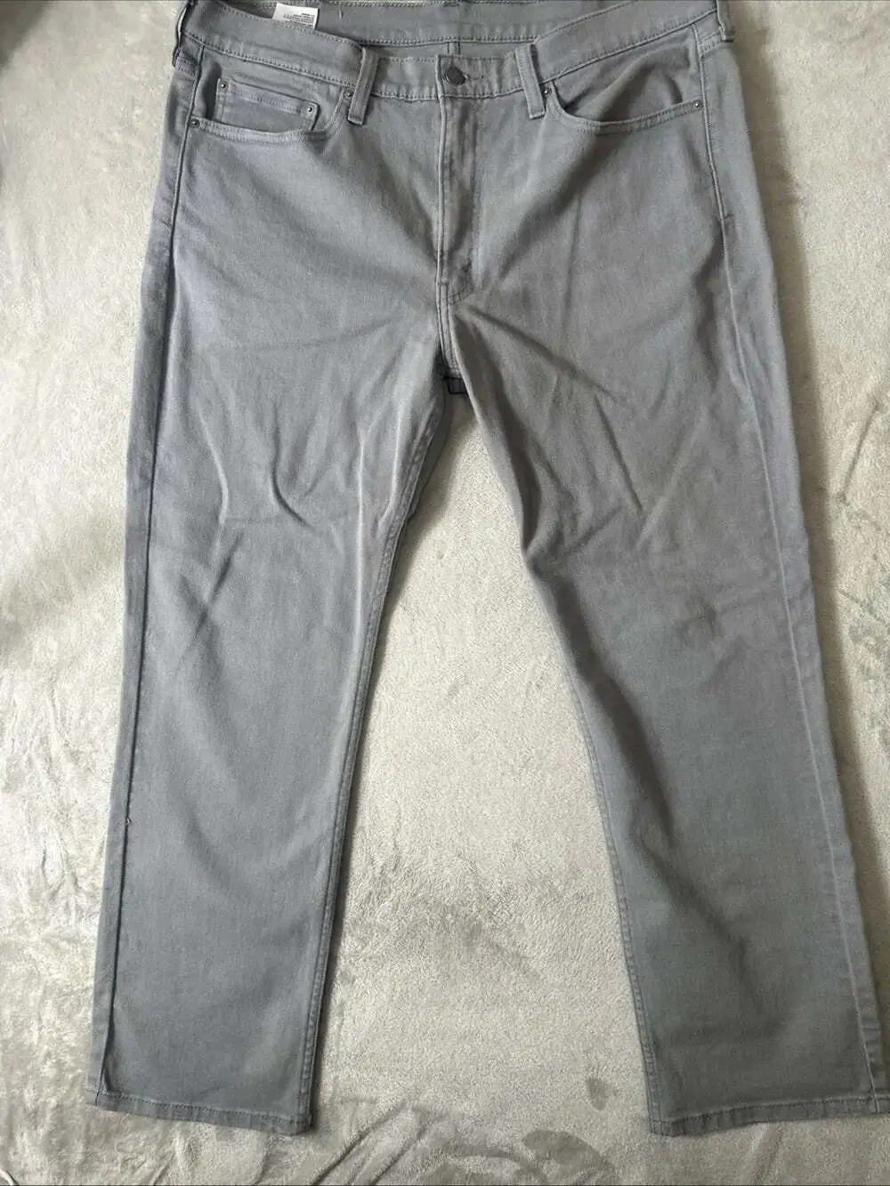 Levi’s 514 Jeans Men 38x30 Gray Straight Leg Denim Classic Fit